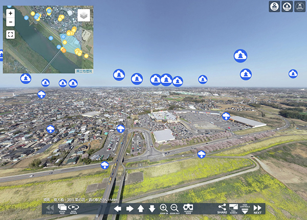 境町空中・地上観光VRツアーシステム