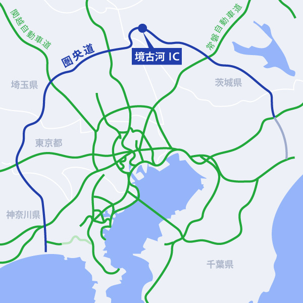 圏央道(首都圏中央連絡自動車道)の首都圏地図