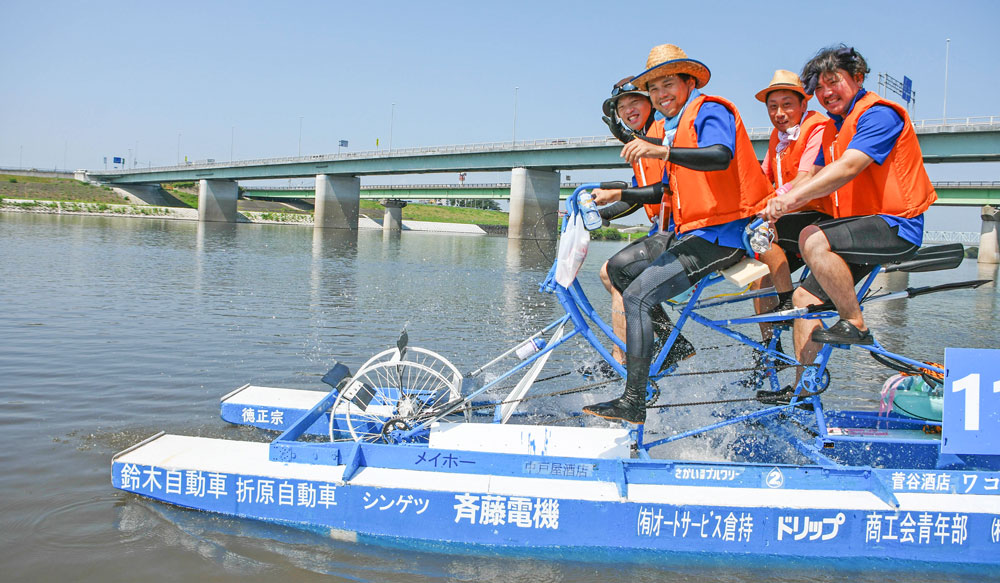 茨城県境町利根川いかだレース選手権inさかい：2位入賞チーム